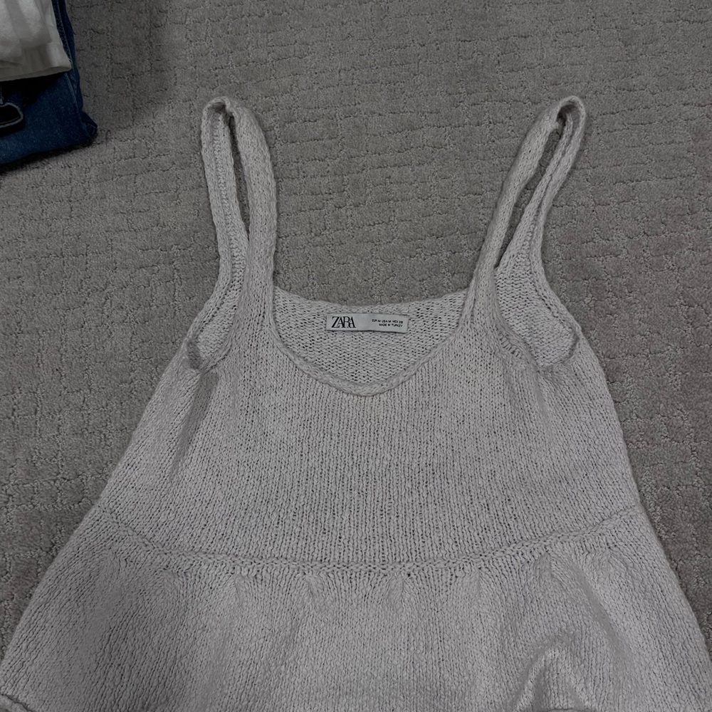 Zara Women's Light Gray Knit Camisole